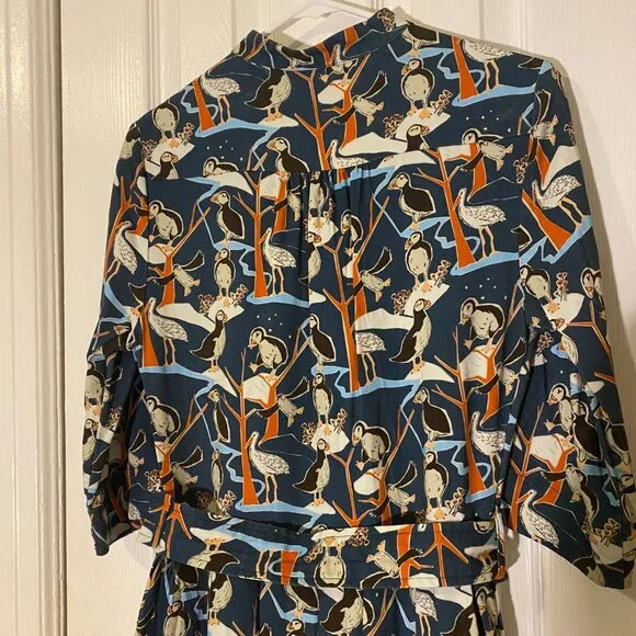 Palava Cynthia Dress in Blue Puffins - Picture 9 of 14